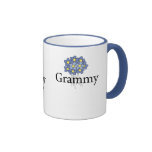 Pretty Blue Flower Grammy T-shirt Mugs