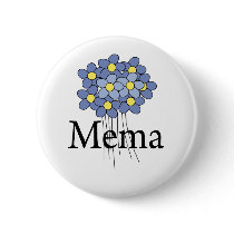 Pretty Blue Flower MeMa T-shirt buttons