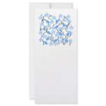 Pretty blue flower pattern on white. custom rack card