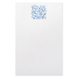 Pretty blue flower pattern on white. personalized stationery