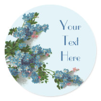 Pretty Blue Forget Me Nots Stickers by stickermad Pretty Blue Forget Me Nots Stickers