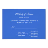 Pretty blue iris flowers wedding RSVP respond card Personalized Invitations