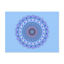 Pretty blue Kaleidoscope Mandala postcard postcards