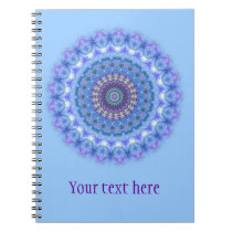 Pretty blue Kaleidoscope Mandala spiral notebook notebooks
