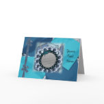 pretty blue photo card