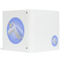 Pretty Blue Unicorn binders by mydeas Pretty Blue Unicorn binders