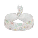 pretty boho chick colorful flowers pattern elastic hair ties
