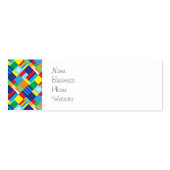 Pretty Bold Colorful Diagonal Quilt Pattern Business Cards