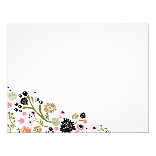 Pretty Bouquet Floral Directions Info Card Invite