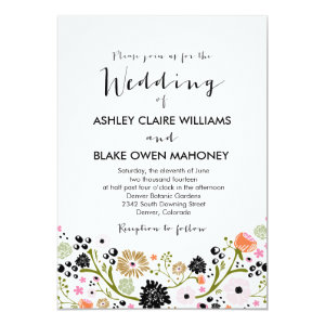 Pretty Bouquet Floral Wedding Invitation 5