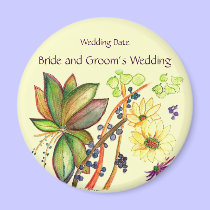Pretty Bouquet Wedding Souvenir Magnet