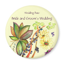 Pretty Bouquet Wedding Souvenir Magnet by Julier Pretty Bouquet Wedding Souvenir Magnet