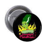 Pretty Bride of Frankenstein Pinback Buttons