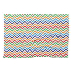 Pretty Bright Colorful Zig Zag Chevron Stripes Kitchen Towel
