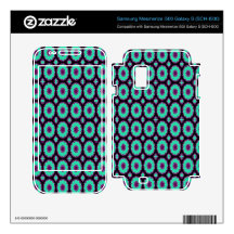 Pretty Bright Turquoise Purple pattern Samsung Mesmerize Decal