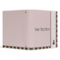Pretty Brown Bear Brown Plaid Binder binders
