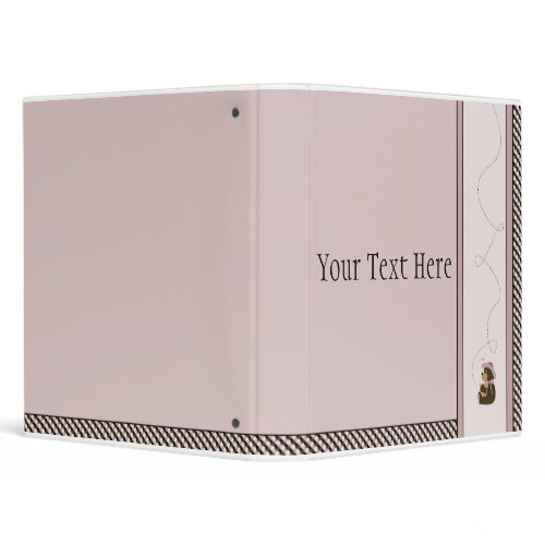 Pretty Brown Bear With Bees Color Swatches Binder