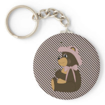 Pretty Brown Bear Color Swatches Keychain keychains