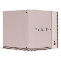 Pretty Brown Bear Diagonal Stripes Binder binders