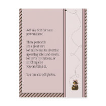 Pretty Brown Bear Diagonal Stripes Postcard postcards