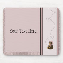 Pretty Brown Bear Diamonds Mousepad mousepads