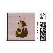 Pretty Brown Bear Diamonds Stamps stamps
