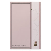 Pretty Brown Bear Diamonds Stationery stationery