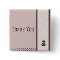 Pretty Brown Bear Dots Customizable Button buttons