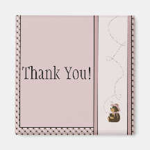 Pretty Brown Bear Dots Customizable Magnet