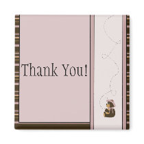 Pretty Brown Bear Horizontal Stripes Custom Magnet magnets