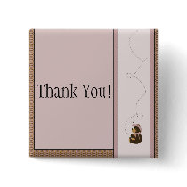 Pretty Brown Bear Pattern Customizable Button buttons