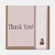 Pretty Brown Bear Pattern Customizable Magnet