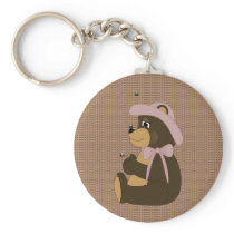 Pretty Brown Bear Pattern Keychain keychains