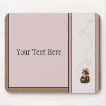 Pretty Brown Bear Pattern Mousepad mousepads