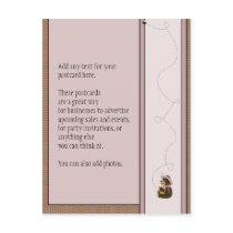 Pretty Brown Bear Pattern Postcard postcards