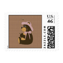 Pretty Brown Bear Pattern Stamps stamps