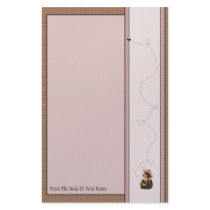 Pretty Brown Bear Pattern Stationery stationery