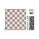 Pretty Brown Bear Pink Plaid Stamps