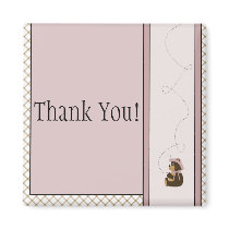 Pretty Brown Bear Tan Plaid Customizable Magnet magnets