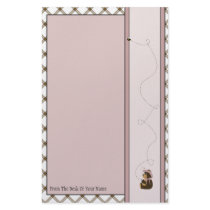 Pretty Brown Bear Toffee Plaid Stationery stationery