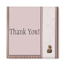 Pretty Brown Bear Vertical Stripes Custom Magnet magnets