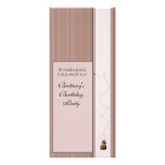 Pretty Brown Bear Vertical Stripes Invitation