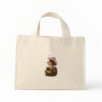 Pretty Brown Bear With Bees Tote Bag