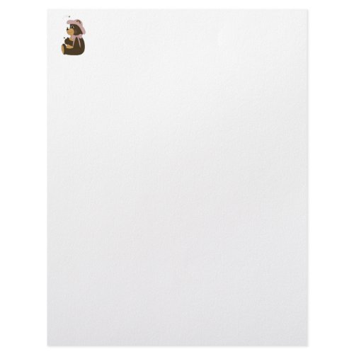 Pretty Brown Bear With Bees Letterhead