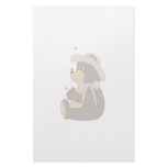 Pretty Brown Bear With Bees stationery