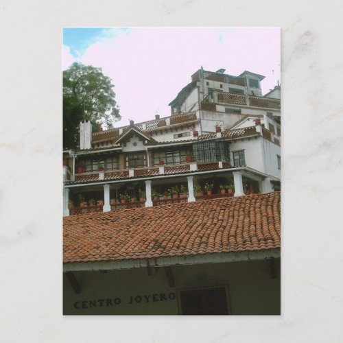 Pretty buildings in Taxco postcard