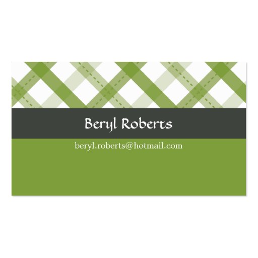 PRETTY BUSINESS CARD :: gingham pattern 9L (back side)