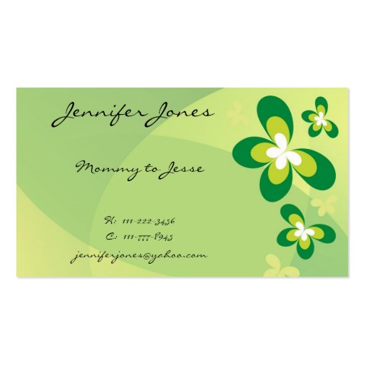 Pretty Butterfly Calling Card Business Cards
