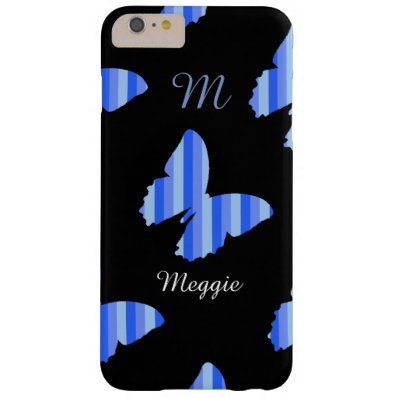 pretty butterfly illustration with name & initial barely there iPhone 6 plus case