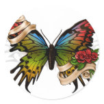 Pretty Butterfly Round Sticker
